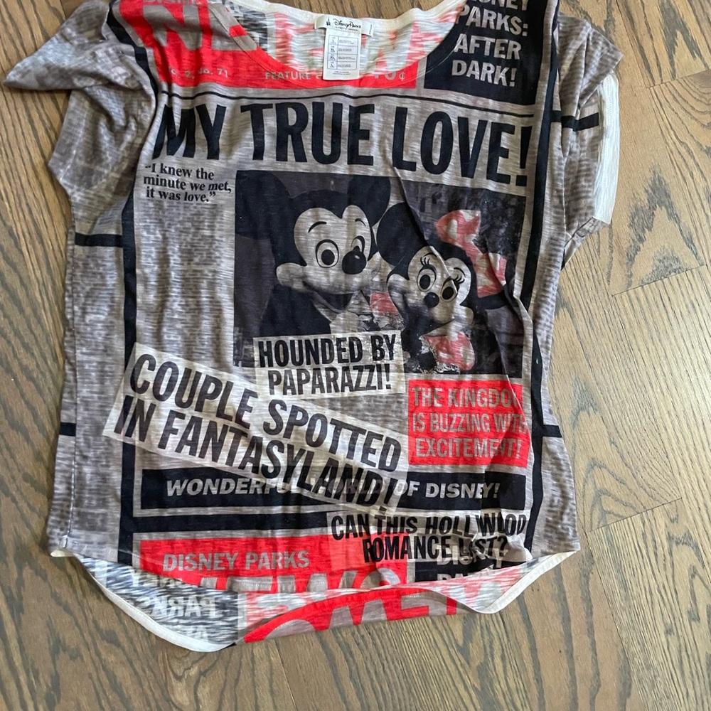 Disney  Graphic T-Shirt - Gray and Red